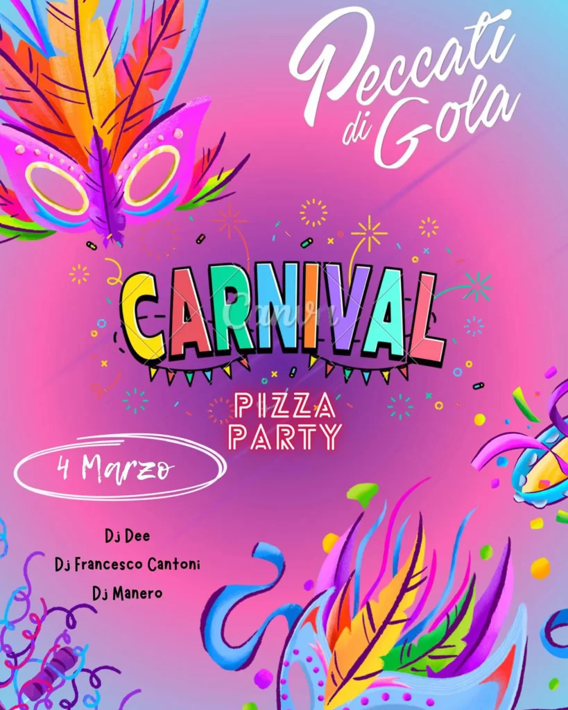 Peccati di Gola festeggia il Carnevale con una serata piena di gusto e divertimento.