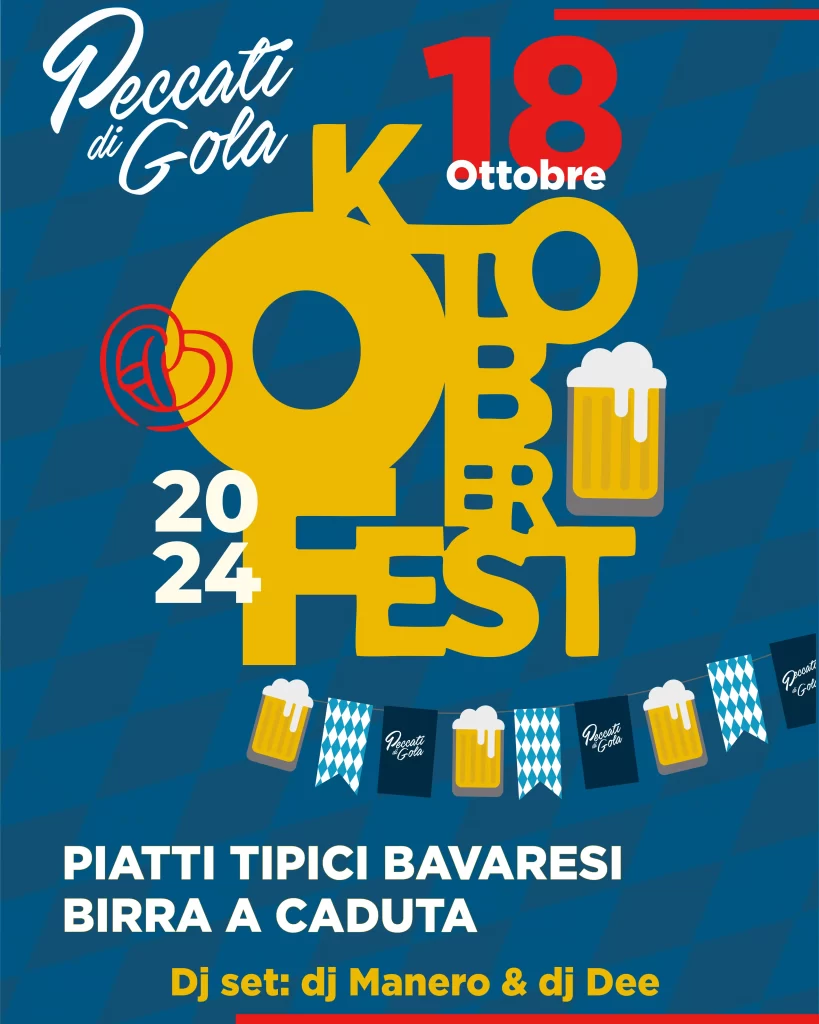 Da peccati di Gola abbiamo riproposto l’Oktoberfest, con piatti tipici e atmosfera bavarese.