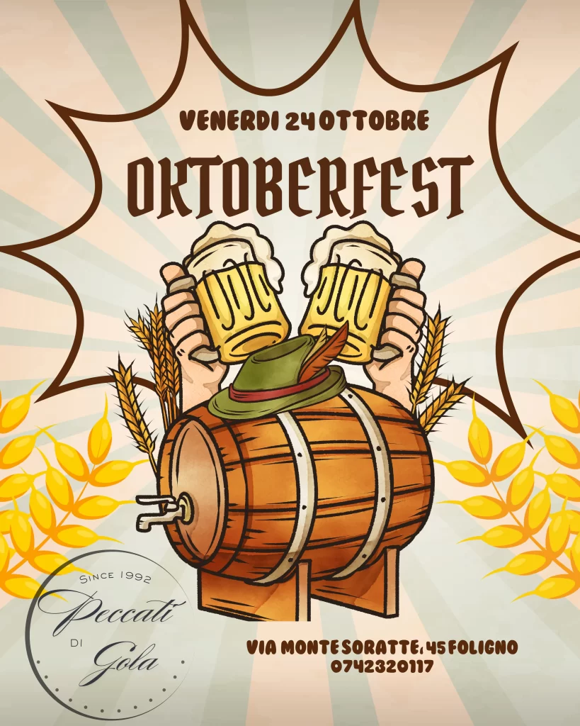 La festa più tradizionale di Peccati di Gola: l’Oktoberfest torna anche nel 2025!
